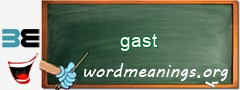 WordMeaning blackboard for gast